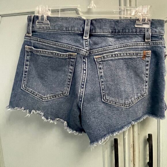 Joe's jeans Size 26 Denim Raw Edge Cut Off Jean Shorts - Picture 2 of 8